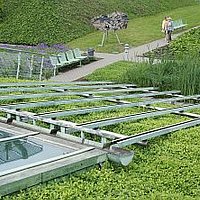 The ecological side of the gardens is incorporated into its design