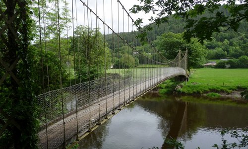 Footbridge adjacent to St. Michael's Church (14th c), Betws-y-Coed