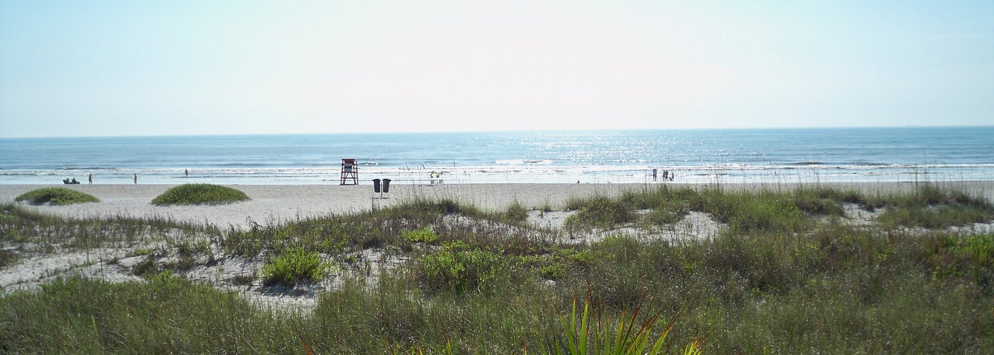 View of beach area from boardwalk