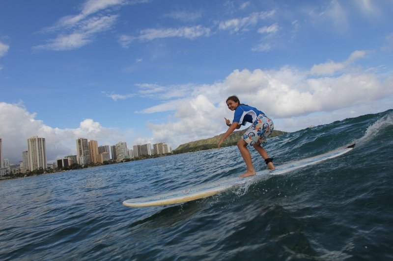 Surfing in Hawaii