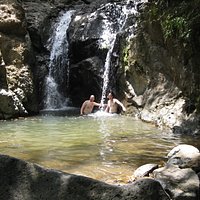 Chilling out at the falls