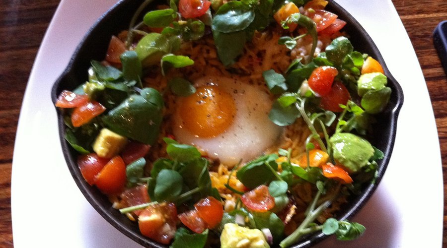 Paella - Orzo, egg, veggies, avacado