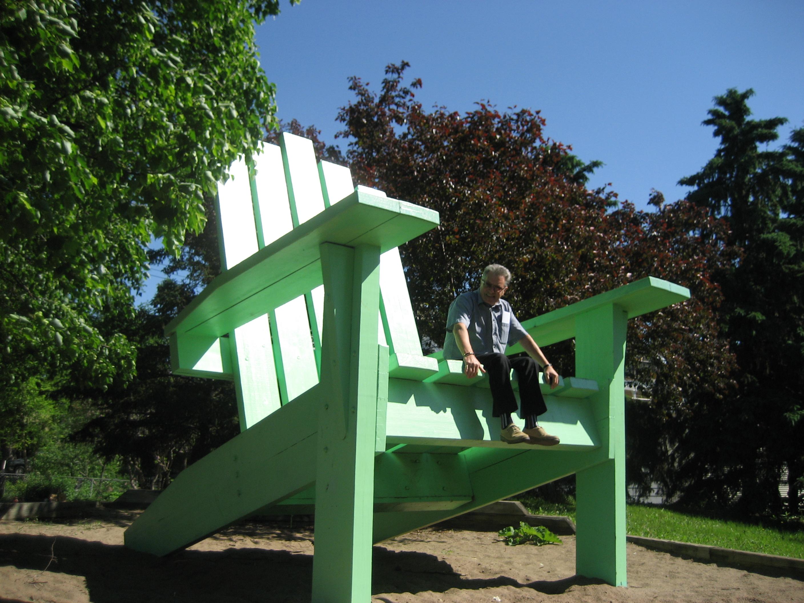 big green chair