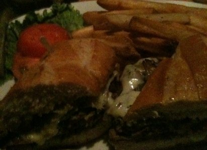 a yummy Philly cheesesteak sandwich