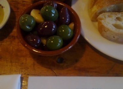 olives & bread to start...