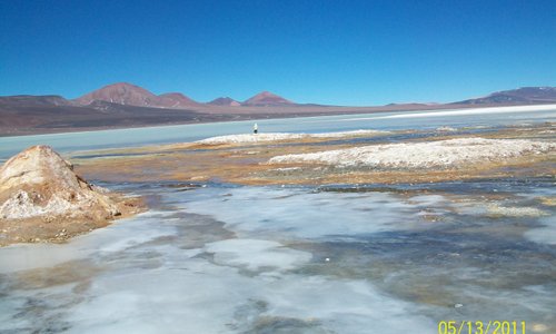 La laguna semicongelada