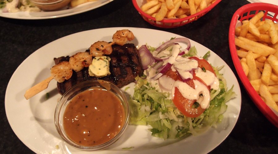Steak and fries at Empire