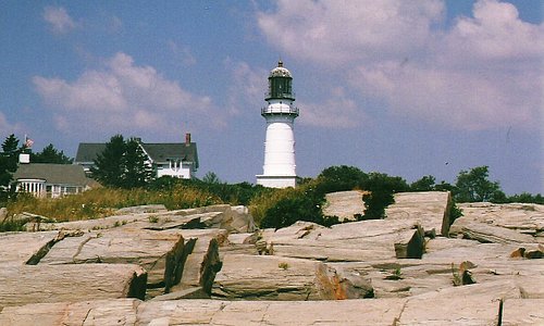 Twin Lights by the Lobster Shack
