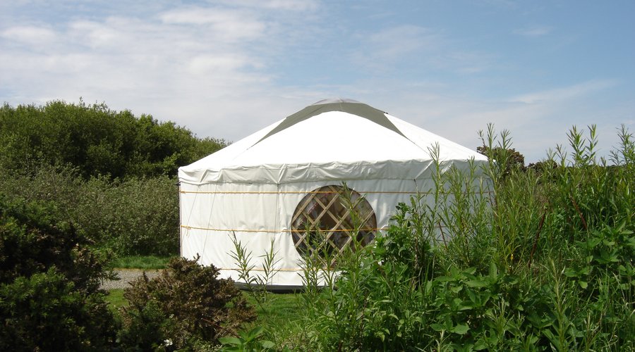 One of our luxury yurts for holidays with a difference in Pembrokeshire.