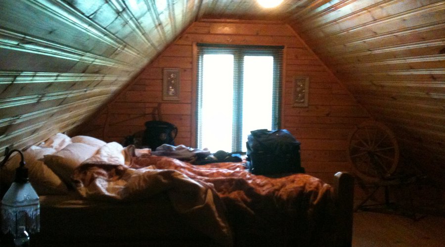 Upstairs in the honeymoon cabin