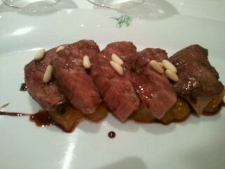 Magret de pato con mango y reduccion de PX