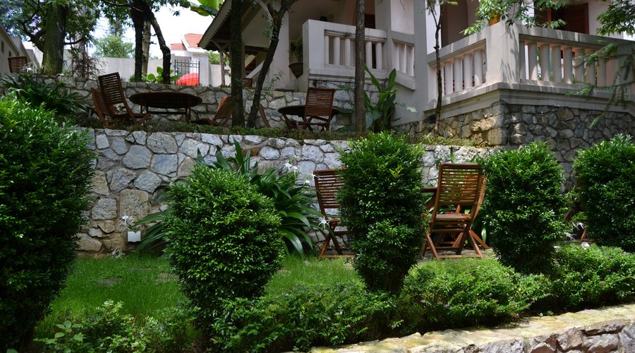 Part of our garden with the villa behind