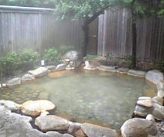 貸切露天風呂の一つ