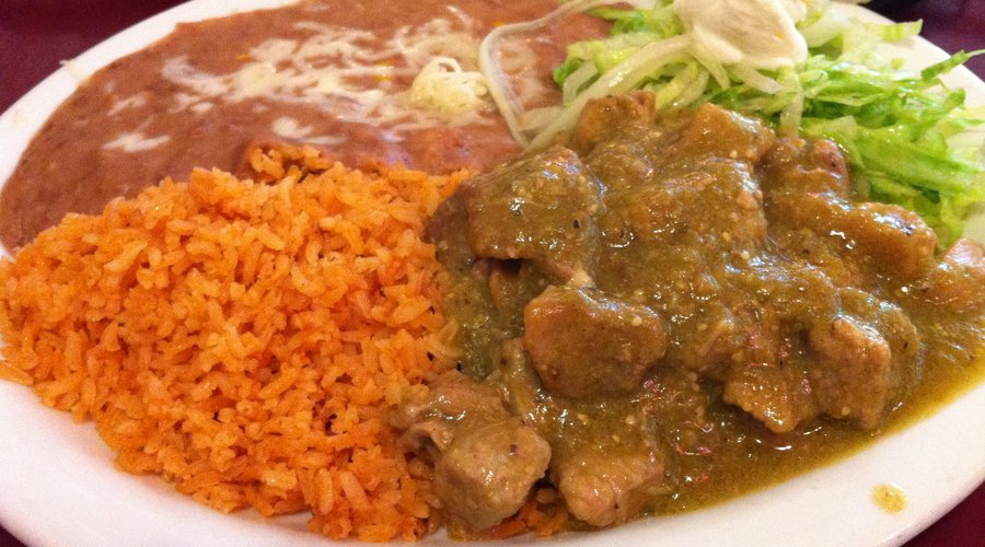 The chile verde.