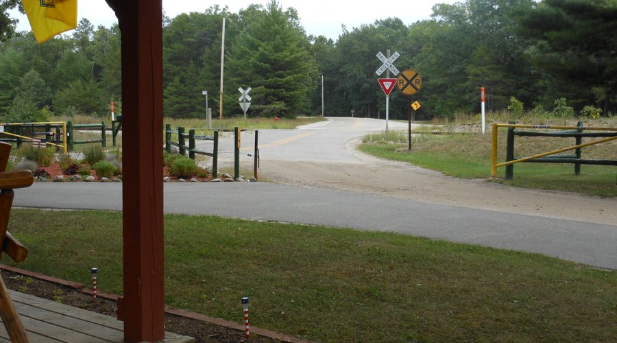 Front of campground...and dreaded train tracks!