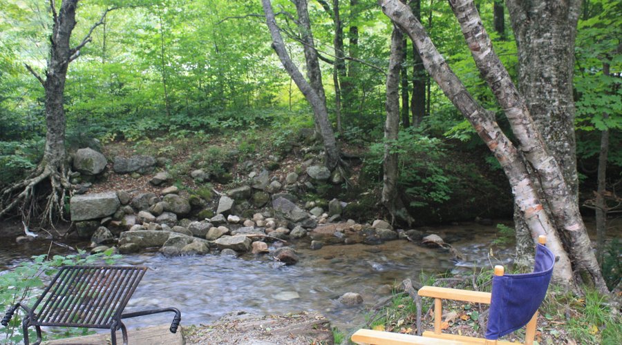 Right next to the stream!