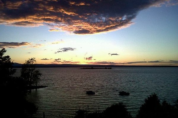 Champlain sunset view from our room