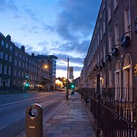 Lovely soft lights along Leeson Street