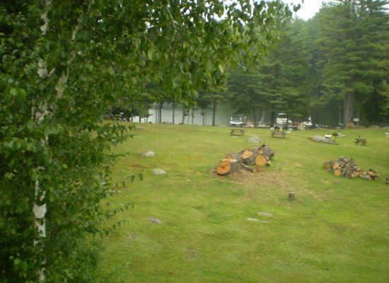 The grounds and beach on Loon Lake