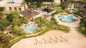 Misibis Bay Resort in Luzon, image may contain: Resort, Hotel, Building, Pool