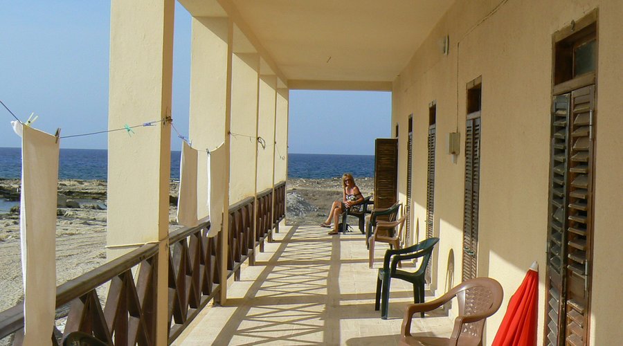 Balcony outside room.