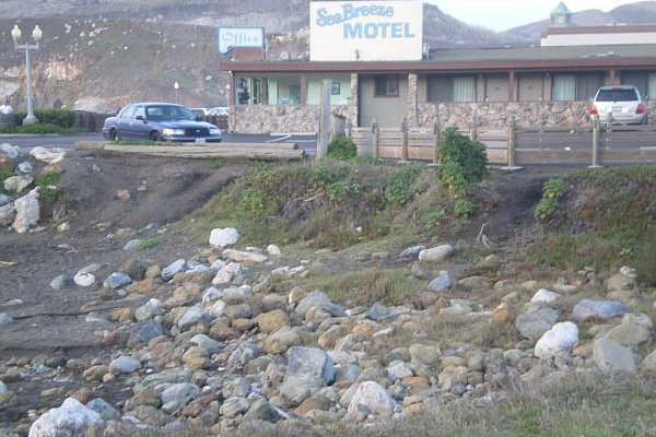 A view of the motel from the cove.