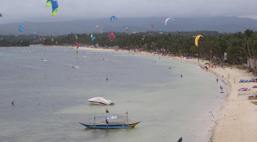 View of Bulabog Beach from Palm Breeze Villa
