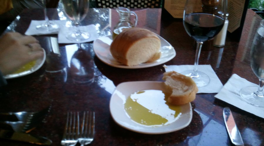 Bread with dipping oil!
