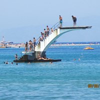 Diving Platform off the Beach
