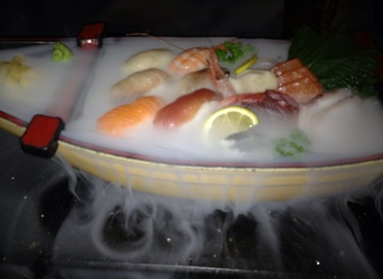 16 pcs sushi boat for ca 22EUR. the buffet is around 18 EUR