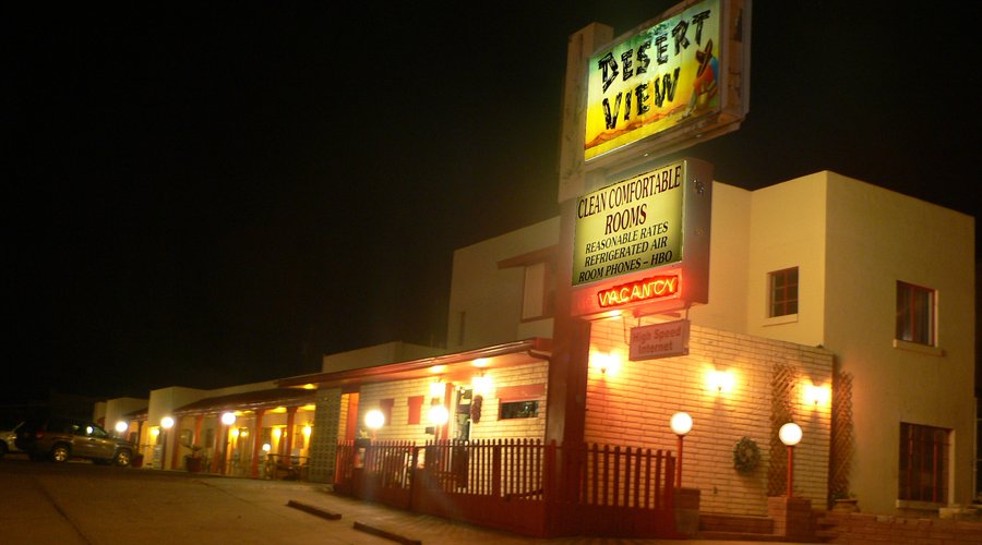 Desert View Inn at night - Clean, Comfortable and convenient, 
