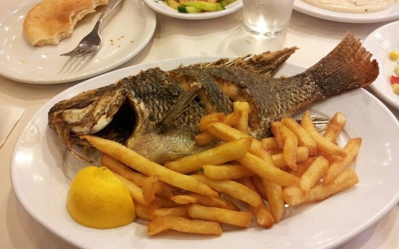 Isreali style fish and chips.....