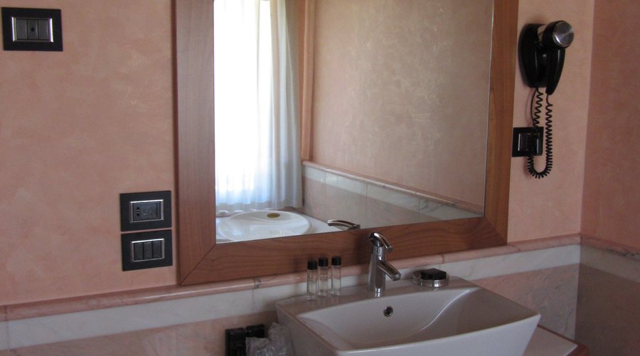 Small part of the large and elegant bathroom