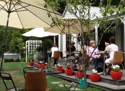 back garden provides peaceful setting