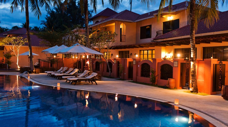 Evening by the pool