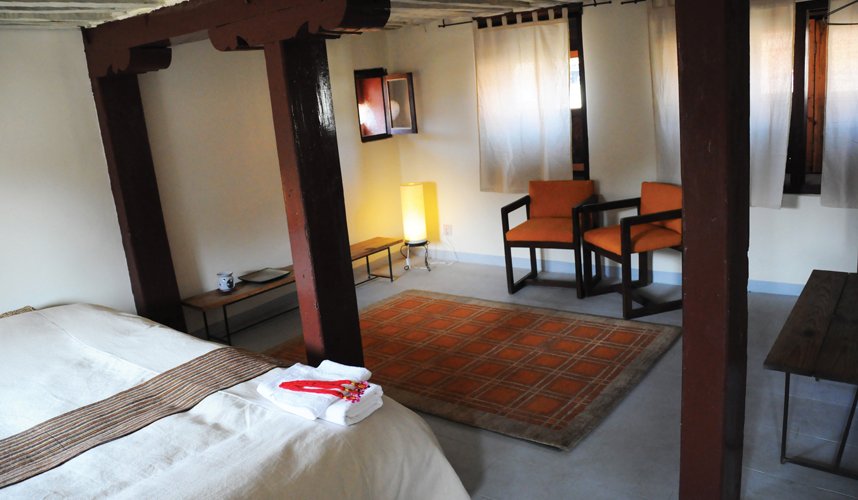 One of our room, with wooden balcony
