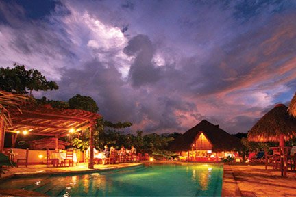 Poolside sunset at Mango Rosa. Amazing!