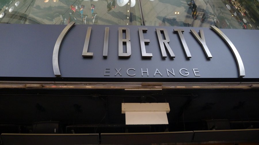 Liberty Exchange Sign