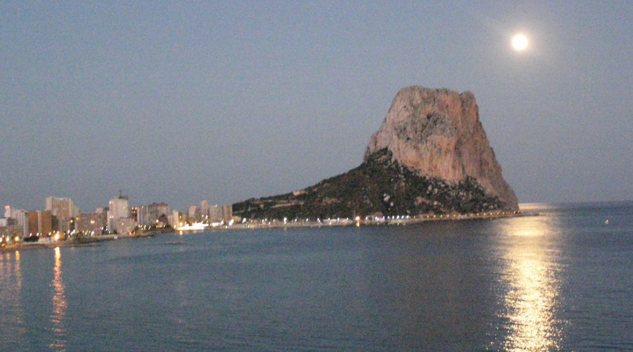 Moonlight Over The Peñon Ifach