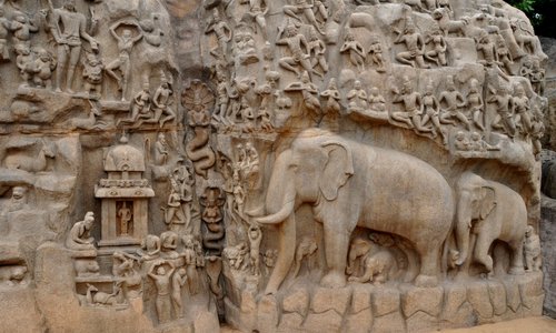 Monumentos en Mahabalipuram
