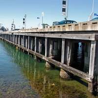 Still, clear water at Cunningham Pier
