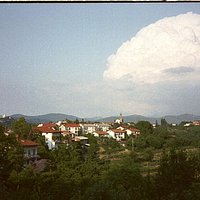 Blick in das Weinbaugebiet Brda