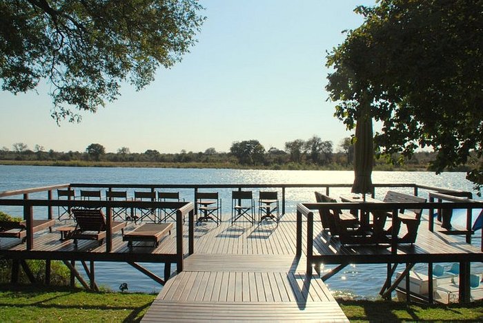 View on the Ndhovu wooden deck over the okavango river