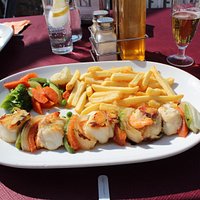Monkfish and Vegetable Brochetta