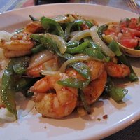 SHrimp fajitas, yum!
