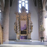 St. Nikolai Kirche Flensburg, Germany - View to pulpit