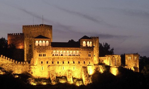 Leiria Castle by nightfall