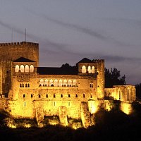 Leiria Castle by nightfall