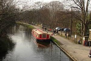 The canal near the mill and the railway station