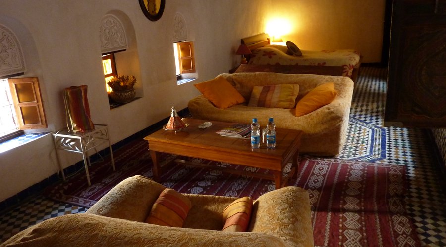 chambre orange et salon